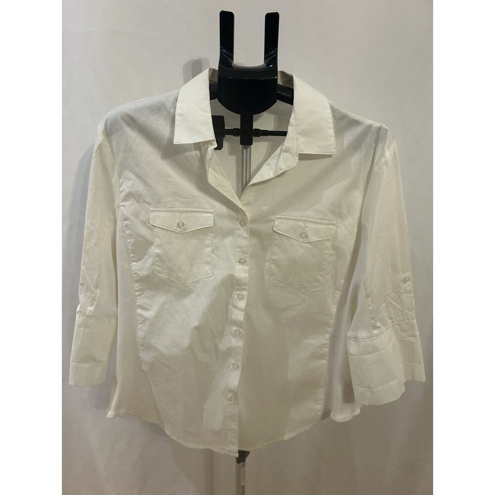 Hester & Orchard White Button Down Shirt Women's size XL